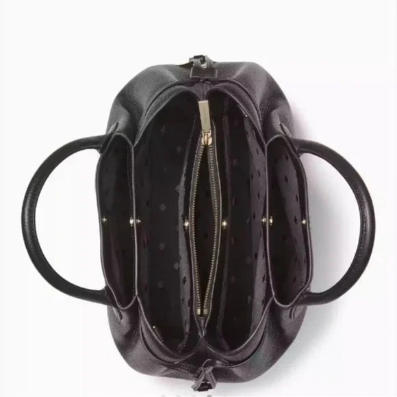 Kate Spade Large Dumpling Black Pebbled Satchel - Picture 6 of 8